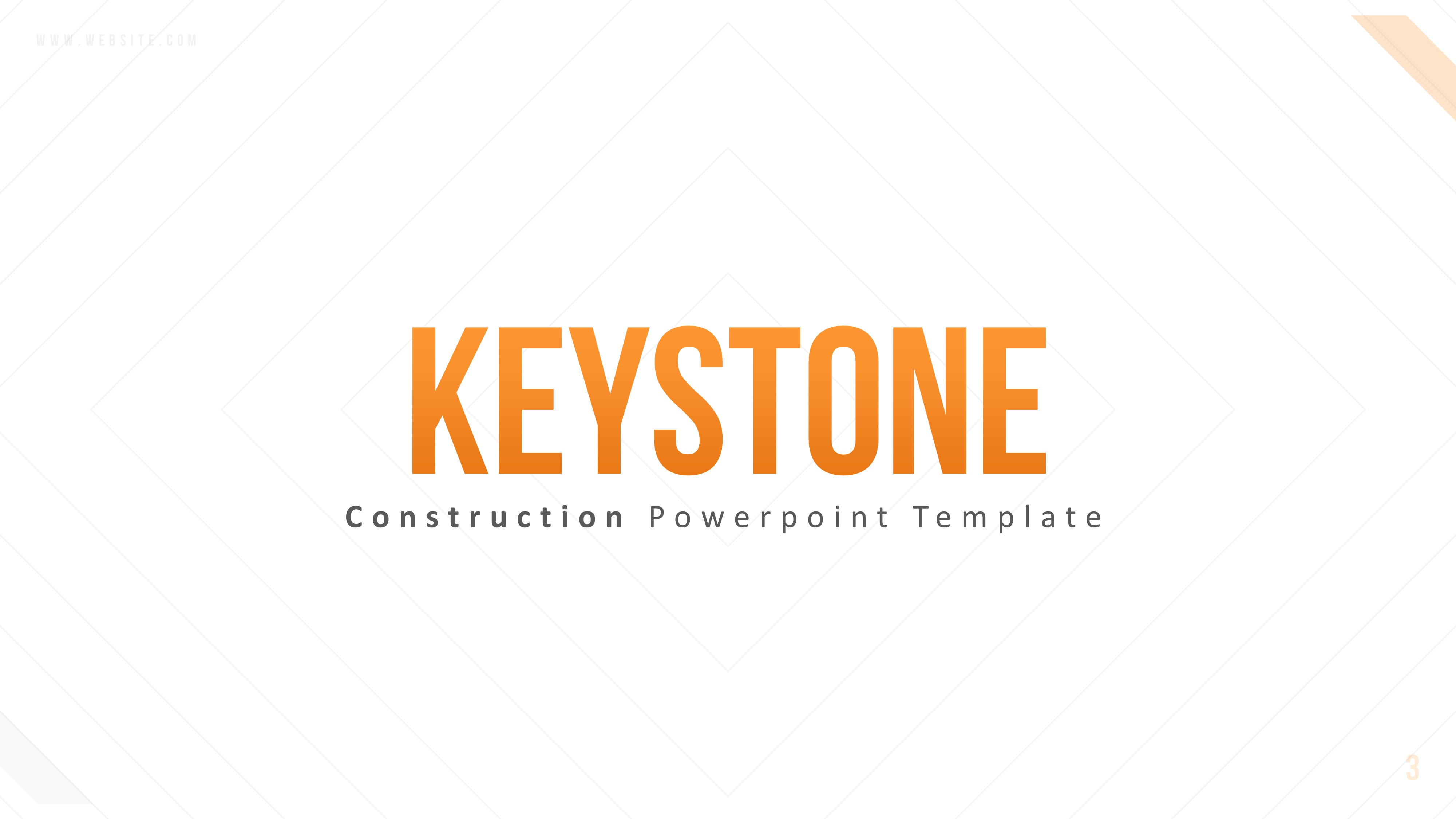 Keystone Construction Powerpoint Template, Presentation Templates